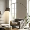 Lampade Da Terra-Perenz Illuminazione Piantana lampada ad arco lungo nera arche