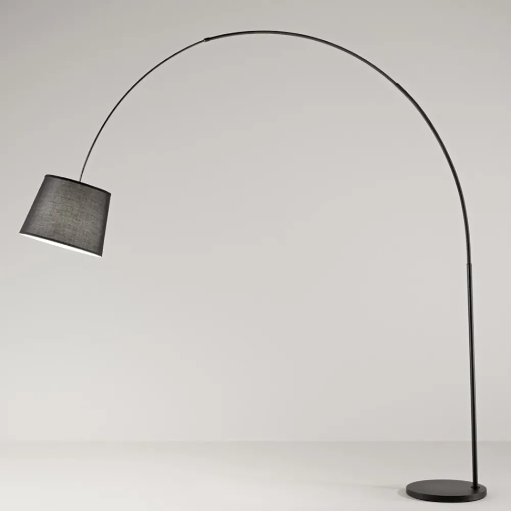 Lampade Da Terra-Perenz Illuminazione Piantana lampada ad arco lungo nera arche