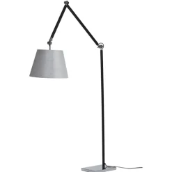 Lampade Da Terra-Selezionato da Mazzolaluce Piantana lampada arco nera orientabile paralume grigio moderna