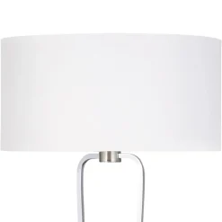 Lampade Da Terra-Selezionato da Mazzolaluce Piantana lampada da terra moderna nichel paralume bianco