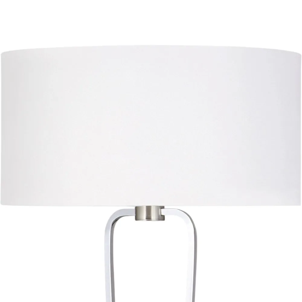 Lampade Da Terra-Selezionato da Mazzolaluce Piantana lampada da terra moderna nichel paralume bianco