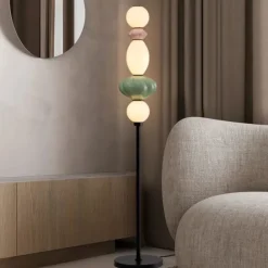 Lampade Da Terra-Selezionato da Mazzolaluce Piantana lampada da terra moderna ceramica vetro led 3000k