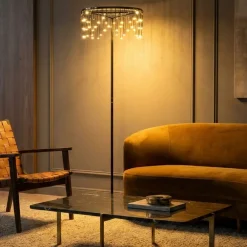 Lampade Da Terra-Selezionato da Mazzolaluce Piantana lampada da terra nera design moderna led