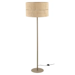 Lampade Da Terra-Selezionato da Mazzolaluce Piantana lampada da terra paralume cilindro di paglia