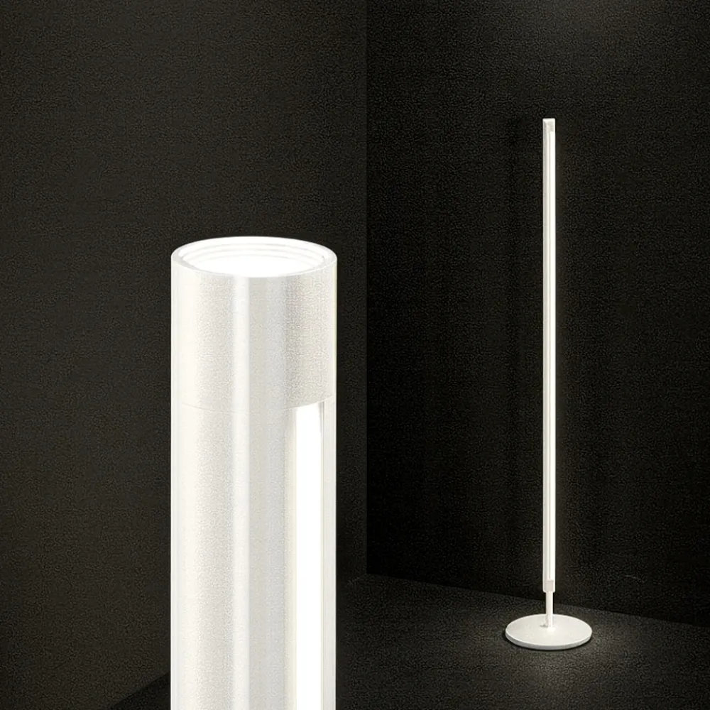 Lampade Da Terra-Perenz Illuminazione Piantana lampada da terra perenz ray led moderna tubolare bianco panna