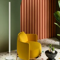 Lampade Da Terra-Perenz Illuminazione Piantana lampada da terra perenz ray led moderna tubolare bianco panna