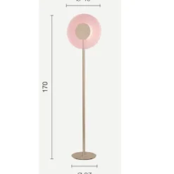 Lampade Da Terra-Ondaluce Piantana lampada da terra pt candy vetro ambra led moderna
