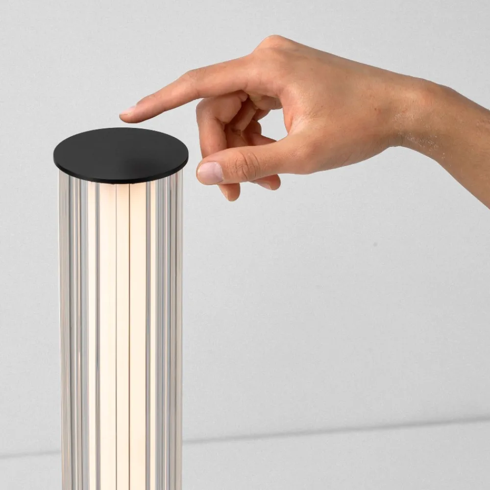 Lampade Da Terra-Selezionato da Mazzolaluce Piantana lampada da terra tubolare in vetro led 2700-3000k moderna