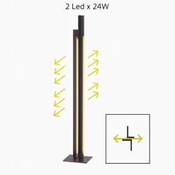 Lampade Da Terra-Selezionato da Mazzolaluce Piantana led design moderna oro ottone dimmerabile
