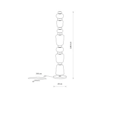 Lampade Da Terra-Selezionato da Mazzolaluce Piantana led design vetro e ceramica moderna per soggiorno