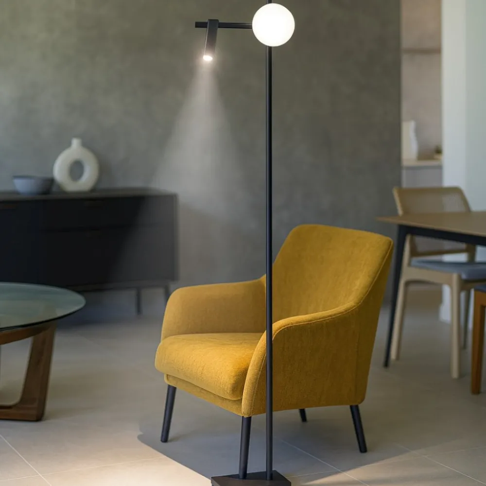 Lampade Da Terra-Selezionato da Mazzolaluce Piantana led per camera da letto moderna doppia luce orientabile