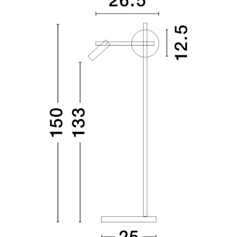 Lampade Da Terra-Selezionato da Mazzolaluce Piantana led per camera da letto moderna doppia luce orientabile