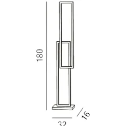 Lampade Da Terra-Perenz Illuminazione Piantana led 64w 3000k 4000k 6000k bianca moderna perenz