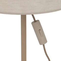 Lampade Da Terra-Selezionato da Mazzolaluce Piantana marrone con paralume cilindro lungo lino scuro