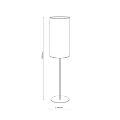 Lampade Da Terra-Selezionato da Mazzolaluce Piantana marrone con paralume cilindro lungo lino scuro