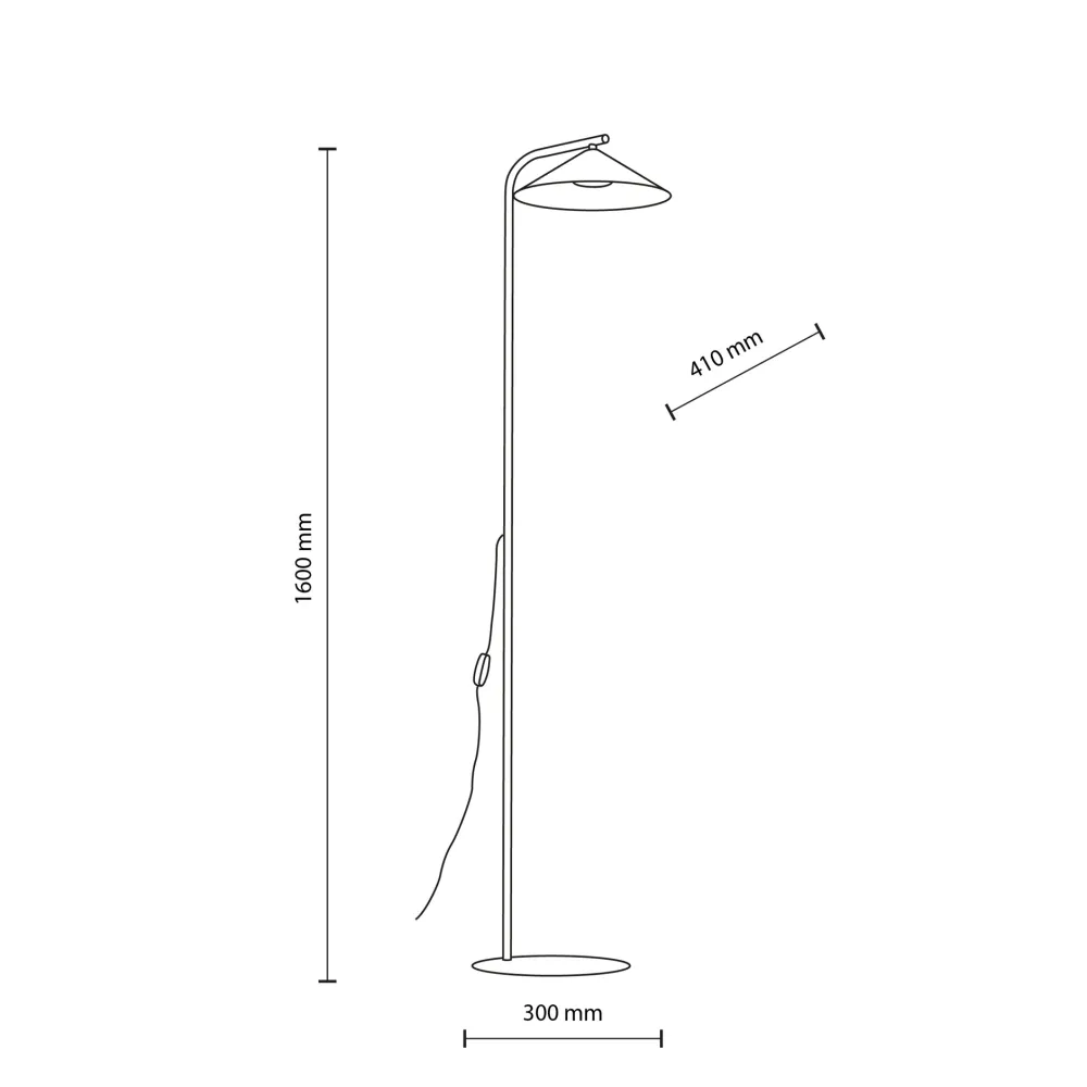 Lampade Da Terra-Selezionato da Mazzolaluce Piantana marrone da lettura design cono per salotto