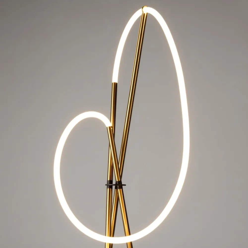 Lampade Da Terra-Maytoni Piantana design originale led 3000k colore oro tre piedi