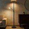 Lampade Da Terra-Selezionato da Mazzolaluce Piantana moderna a due luci led da 2700k a 4000k orientabile