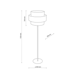 Lampade Da Terra-Selezionato da Mazzolaluce Piantana moderna con paralume di tessuto bianco design per soggiorno