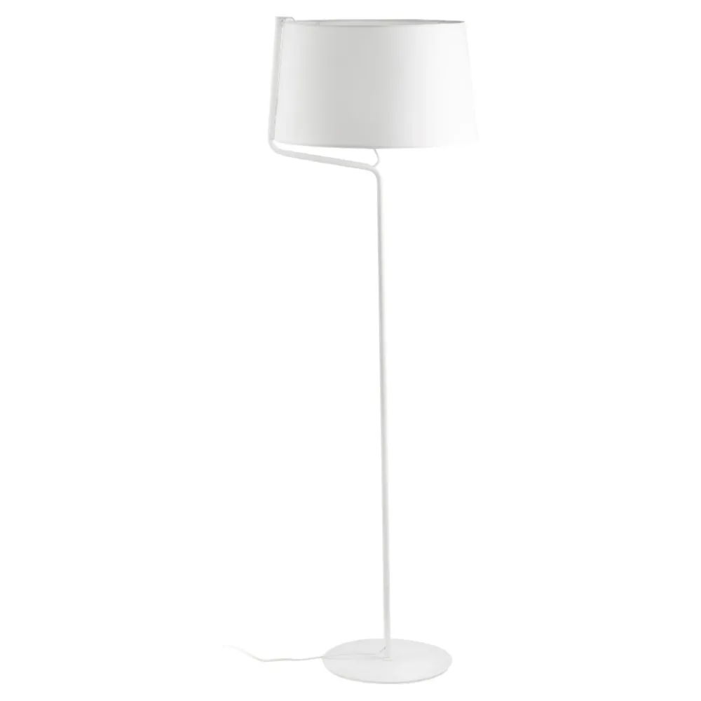Lampade Da Terra-Selezionato da Mazzolaluce Piantana moderna da terra bianca paralume di tessuto