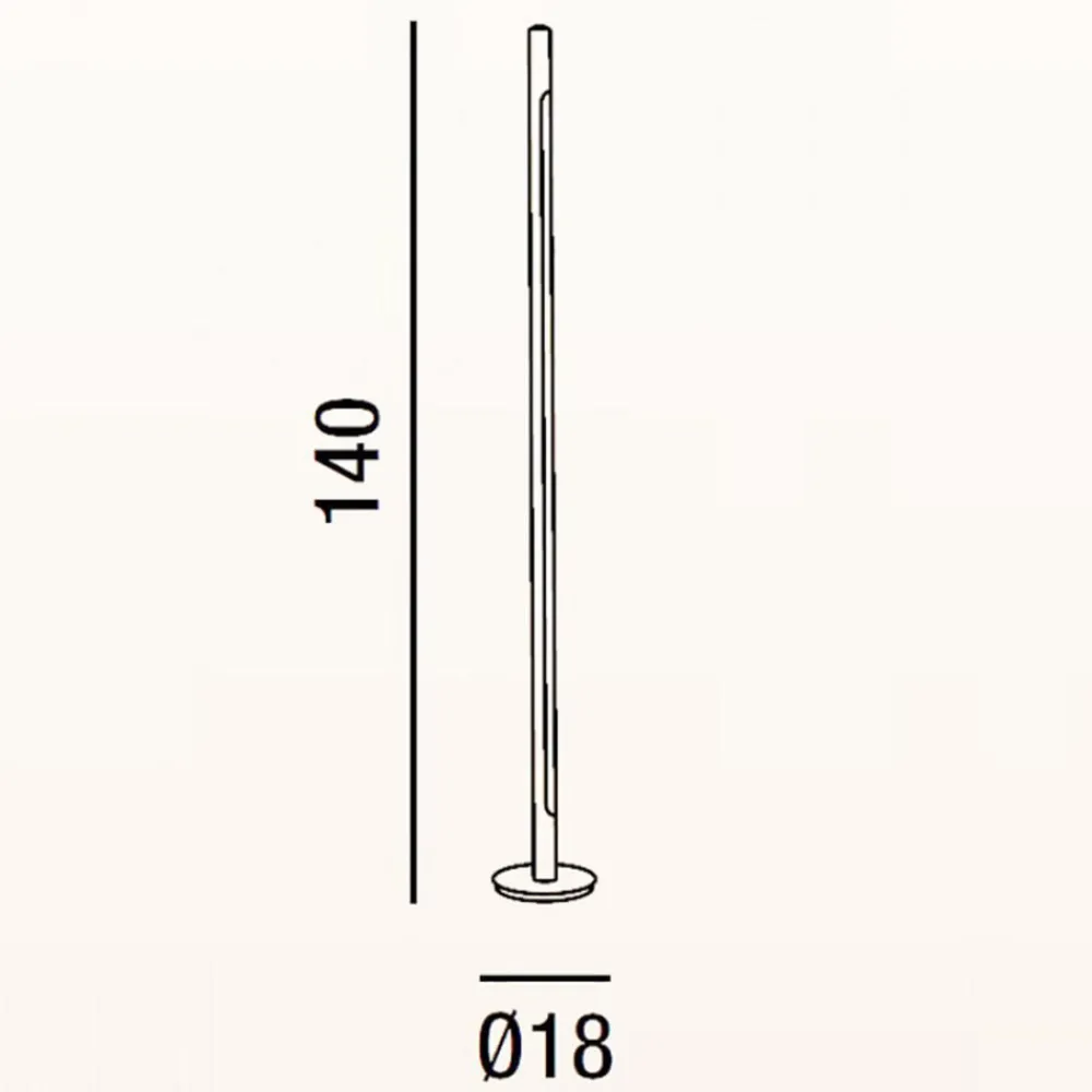 Lampade Da Terra-Perenz Illuminazione Piantana moderna da terra perenz stick nera led 3000k dimmerabile