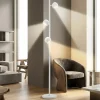 Lampade Da Terra-Selezionato da Mazzolaluce Piantana moderna 3 diffusori biemissione sfere orientabili led da 2700k a 6500k