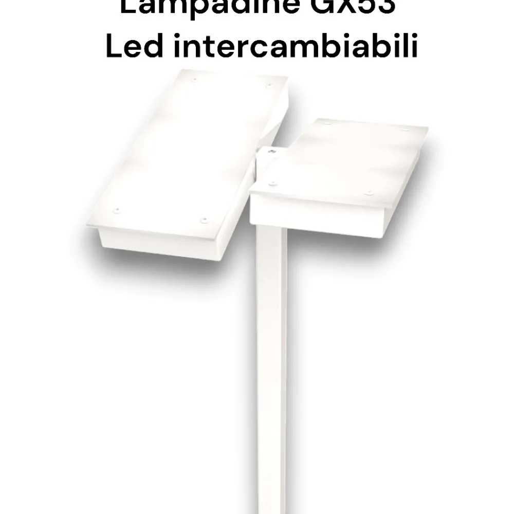 Lampade Da Terra-Top Light Piantana moderna luminosa grigio parabole orientabili