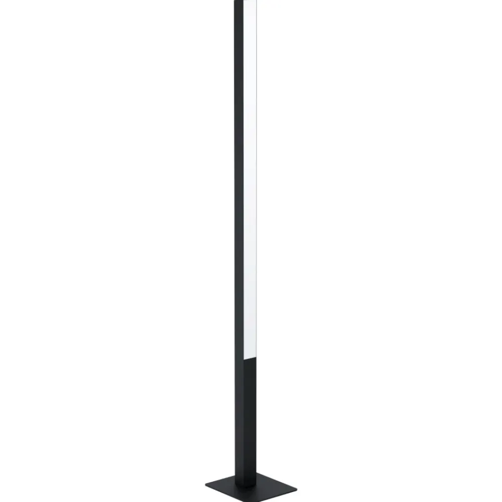 Lampade Da Terra-Eglo Piantana moderna nera led rgb smart home comando con app simolaris
