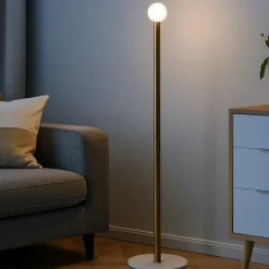 Lampade Da Terra-Linea Light Piantana moderna oro birba fl h165 cm