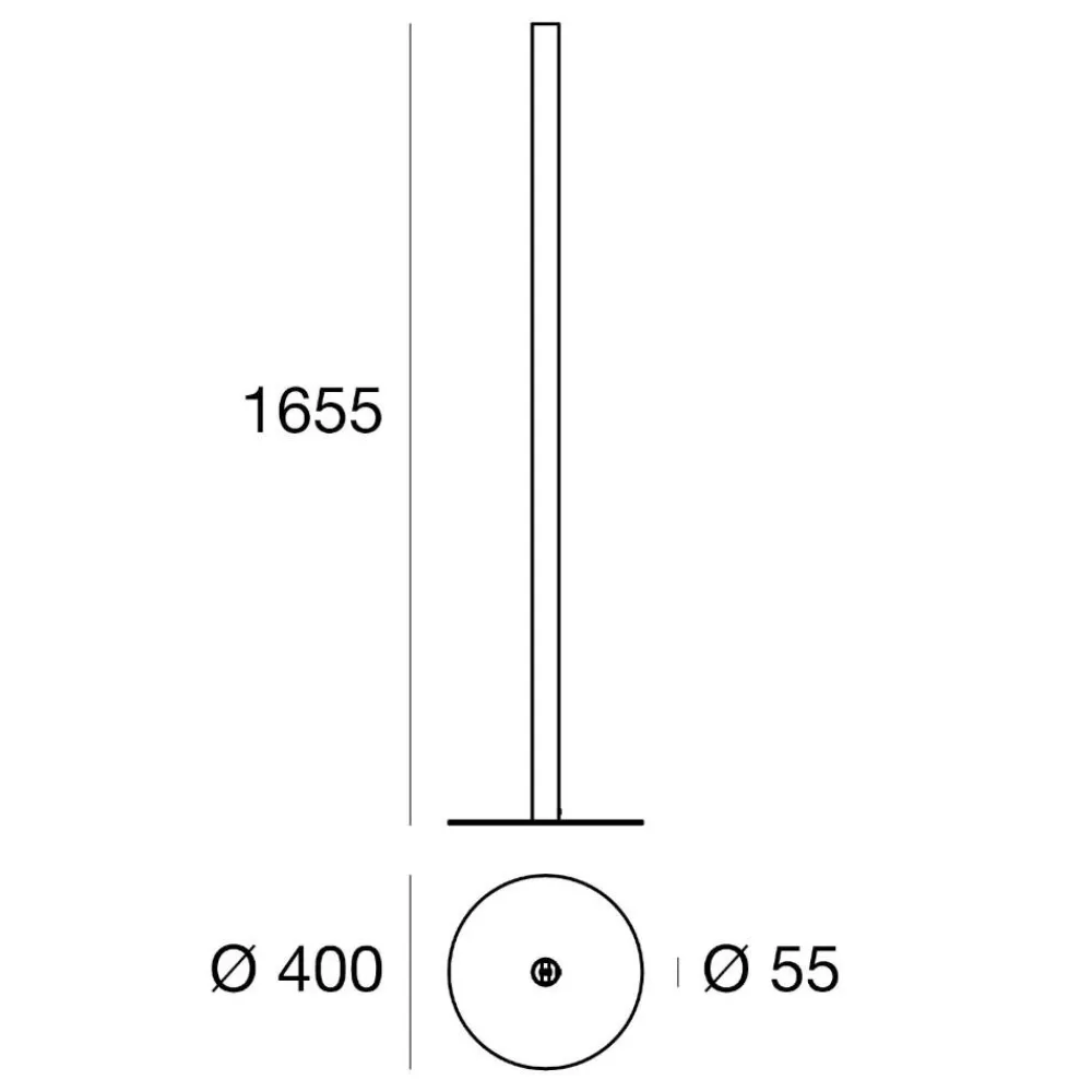 Lampade Da Terra-Linea Light Piantana moderna oro birba fl h165 cm