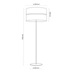 Lampade Da Terra-Selezionato da Mazzolaluce Piantana moderna paralume in metallo nero quercia