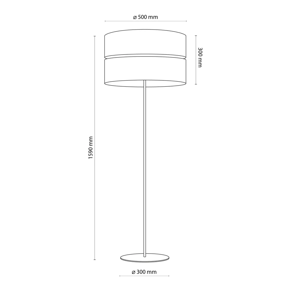 Lampade Da Terra-Selezionato da Mazzolaluce Piantana moderna paralume in metallo nero quercia