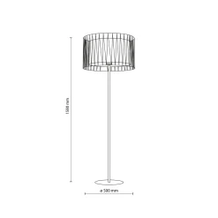 Lampade Da Terra-Selezionato da Mazzolaluce Piantana moderna paralume in tessuto intrecciato sabbia design