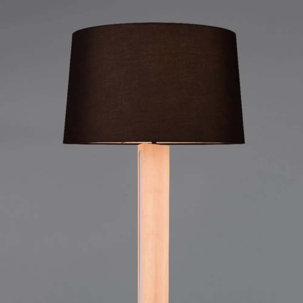 Lampade Da Terra-Selezionato da Mazzolaluce Piantana moderna per salotto led 3000k h150 cm nera in legno