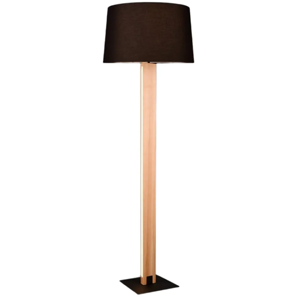 Lampade Da Terra-Selezionato da Mazzolaluce Piantana moderna per salotto led 3000k h150 cm nera in legno