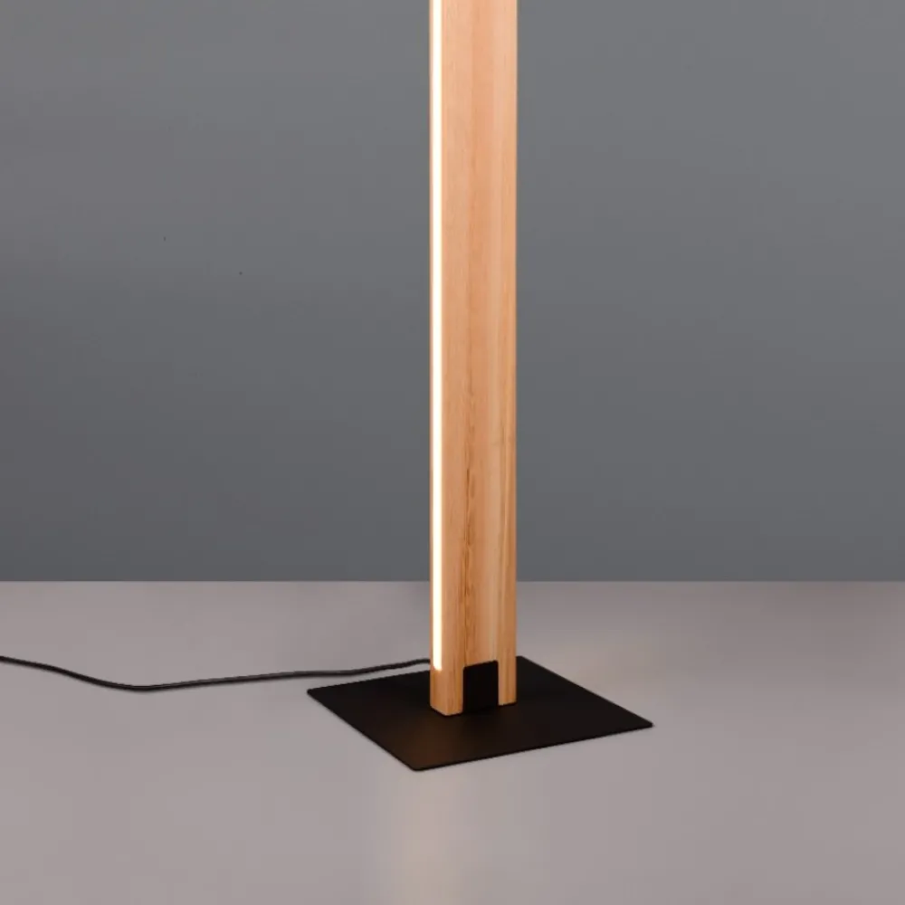 Lampade Da Terra-Selezionato da Mazzolaluce Piantana moderna per salotto led 3000k h150 cm nera in legno