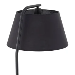 Lampade Da Terra-Selezionato da Mazzolaluce Piantana nera con paralume in tessuto moderna