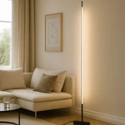 Lampade Da Terra-Selezionato da Mazzolaluce Piantana nera design moderna led 19w 3000k