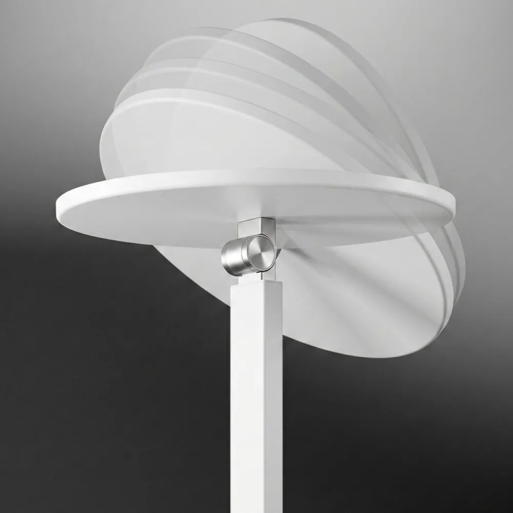 Lampade Da Terra-Fabas Luce Piantana nera doppia luce led da lettura 3000k orientabile fabas regina