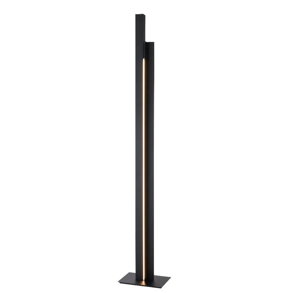 Lampade Da Terra-Selezionato da Mazzolaluce Piantana nera lampada da terra led design moderna per salone