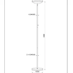 Lampade Da Terra-Selezionato da Mazzolaluce Piantana nera led 20w 3000k dimmerabile orientabile