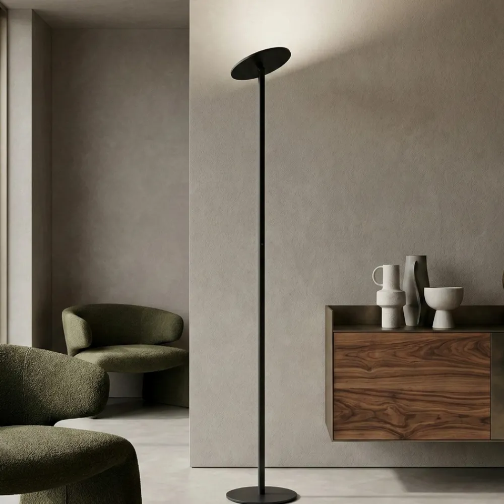 Lampade Da Terra-Fabas Luce Piantana nera led 35w 3000k 4000k 5000k 6000k dimmerabile fabas regina