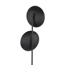 Lampade Da Terra-Selezionato da Mazzolaluce Piantana nera 2 luci design moderna sfere di vetro bianco