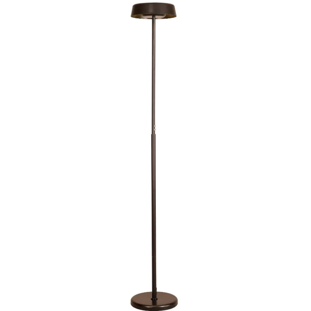 Lampade Da Terra-Selezionato da Mazzolaluce Piantana nera moderna led 15w 3000w dimmerabile