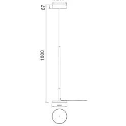 Lampade Da Terra-Selezionato da Mazzolaluce Piantana nera moderna led 15w 3000w dimmerabile