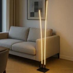 Lampade Da Terra-Top Light Piantana nera kawaii design moderna led cct dimmerabile