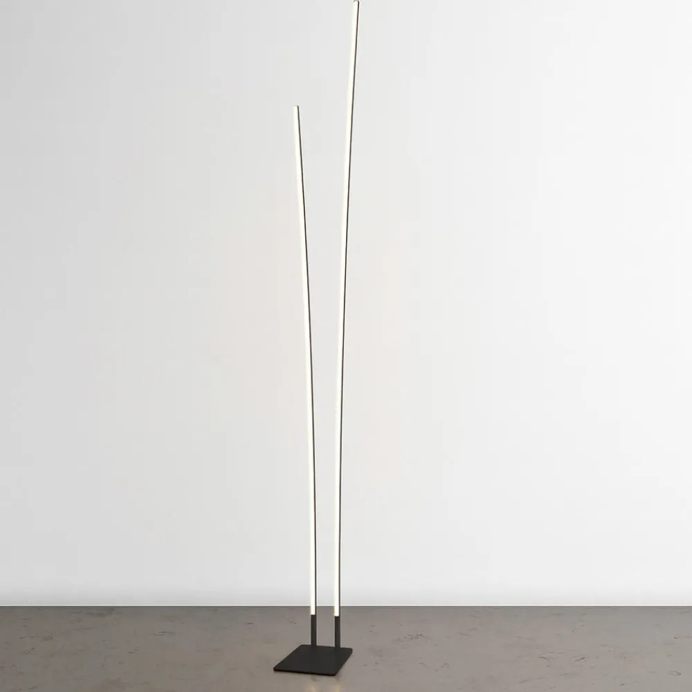 Lampade Da Terra-Top Light Piantana nera kawaii design moderna led cct dimmerabile