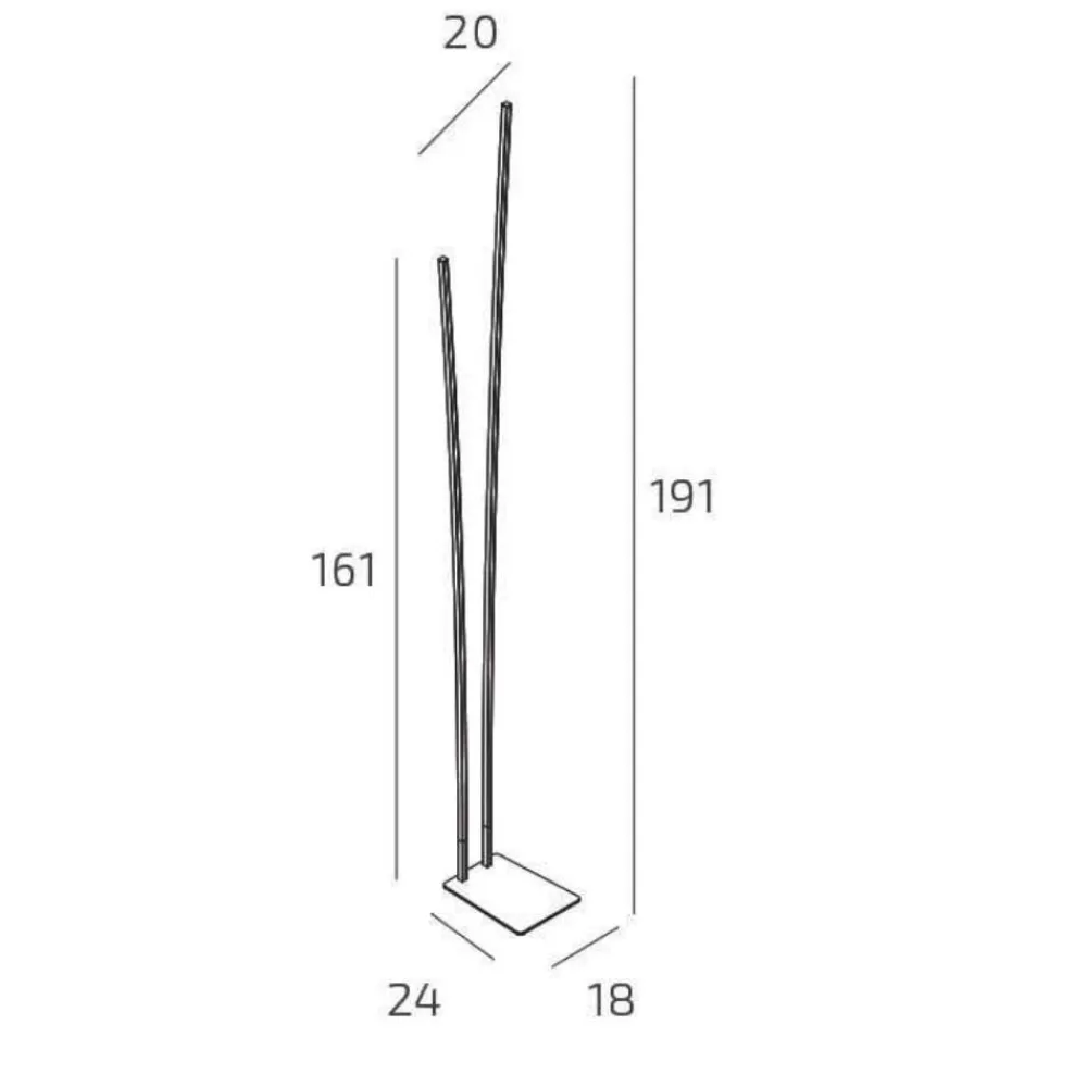 Lampade Da Terra-Top Light Piantana nera kawaii design moderna led cct dimmerabile