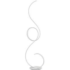 Lampade Da Terra-Ondaluce Piantana pt flok led 44w 3000k design moderna bianca dimmerabile