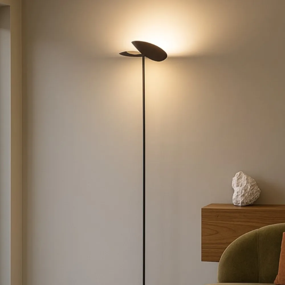 Lampade Da Terra-Gea Luce Piantana orientabile nero moderna ping-pong